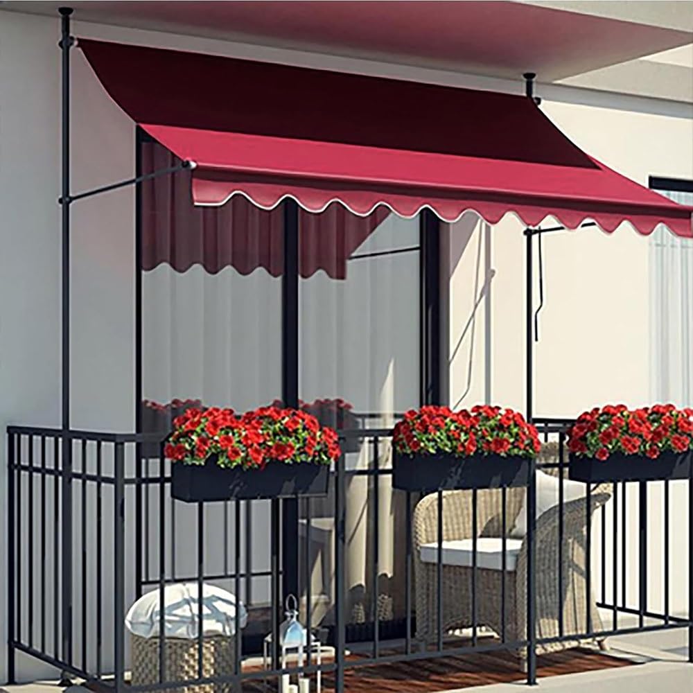 Tessuto di ricambio retrattile per patio, tessuto di ricambio per sole e riparo, tessuto impermeabile per finestre e porte, tettoie esterne (Bury 7 x 4 m)