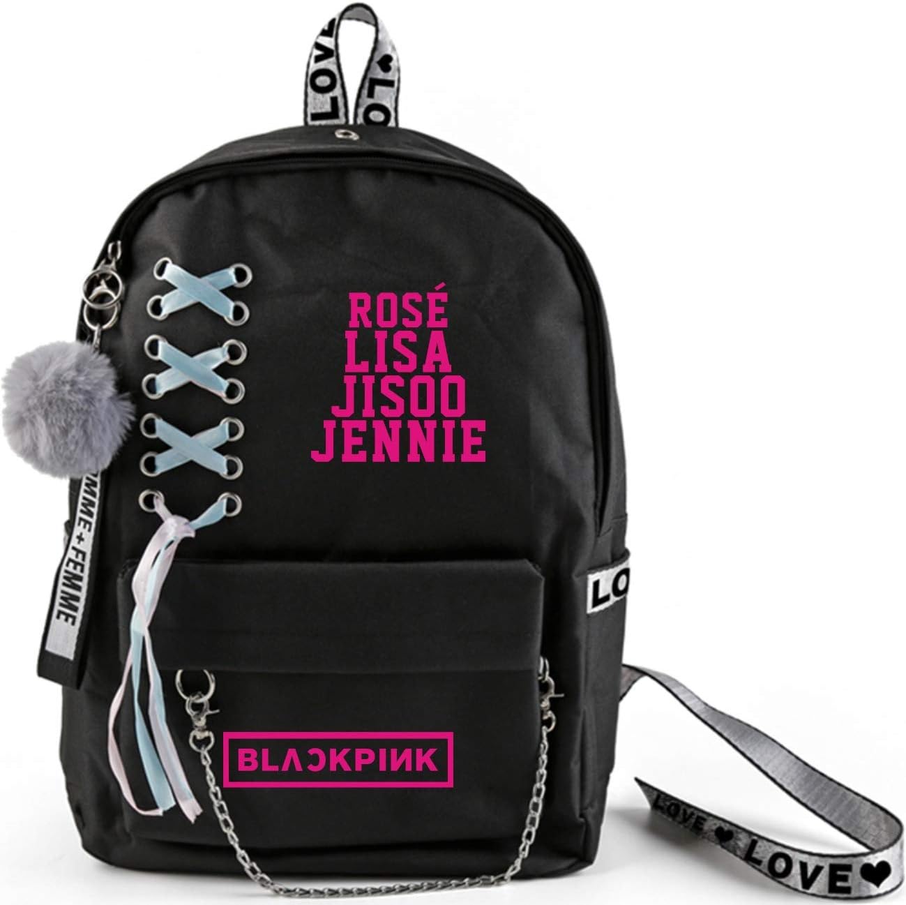 Black pink backpack amazon Clearance