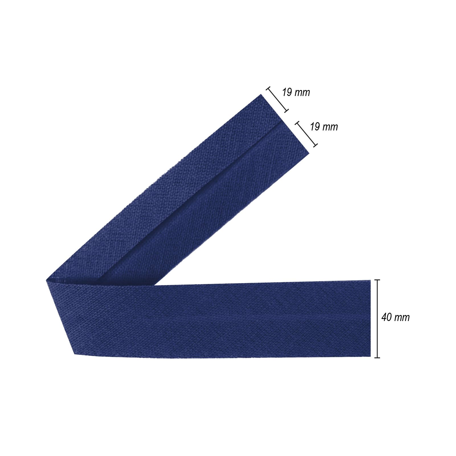 TEXTEX = Bies de 20mm de Ancho. 50% Algodón y 50% Poliéster. Pieza de 10m – (Azul Eléctrico) — view 3