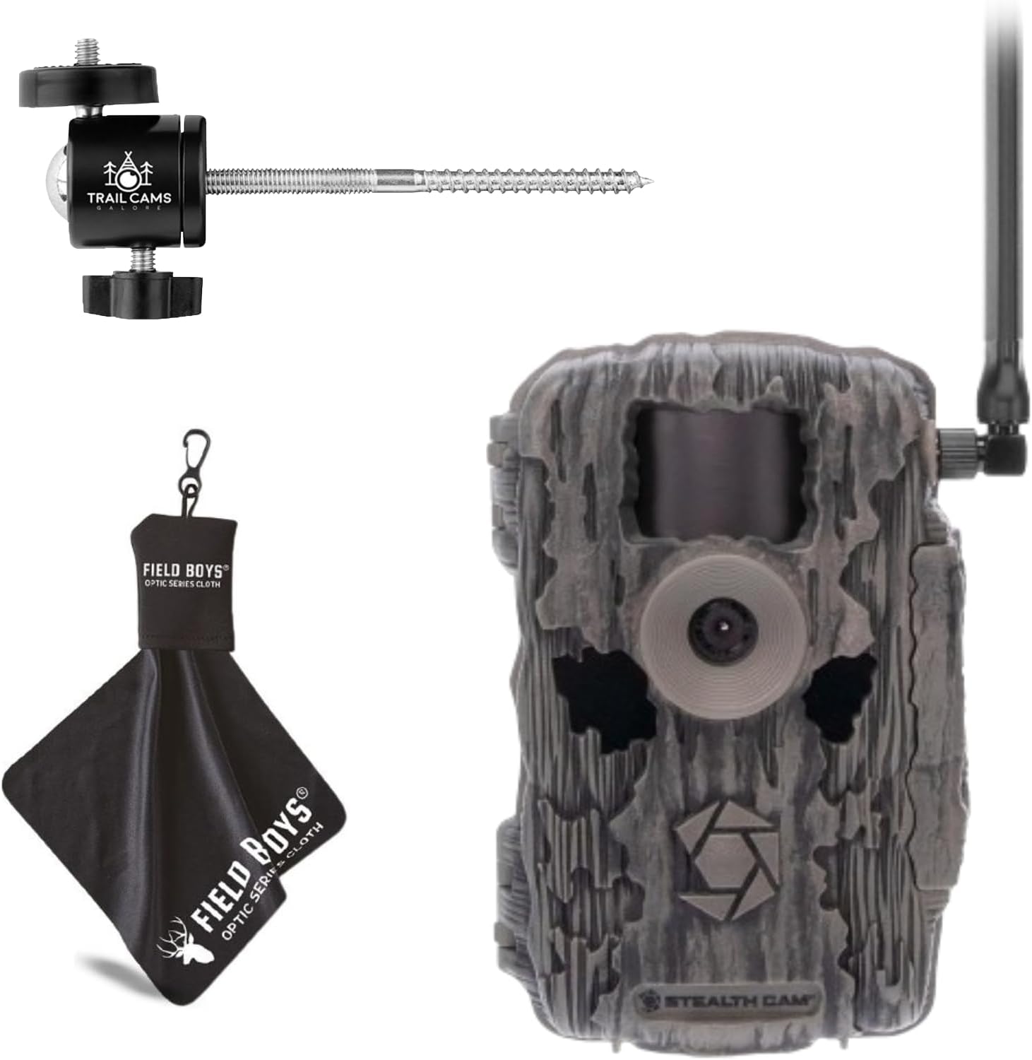 Stealth Cam Fusion MAX Dual Sim 36MP Photo & 1080P HD Video, 0.35 Sec Trigger Speed, App-Controlled Hunting Cellular Trail Camera, AT&T & Verizon, Tree Mount & Microfiber Cleaning Cloth