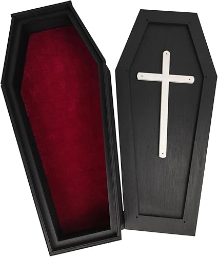 Creative Hobbies - Caja grande de ataúd de Halloween de 13 pulgadas, caja rellenable para muñeca, decoración de Halloween, recuerdo de fiesta,