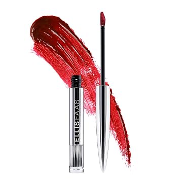 Ellis Faas Creamy Lips Liquid Lipstick Long Lasting Plumps, Hydrates, Smoothes Lips Creamy Formula Lip Color Stick Soft & Velvety Shiny Finish With Candelilla Wax, Prune Seed Extract 101 Blood Red