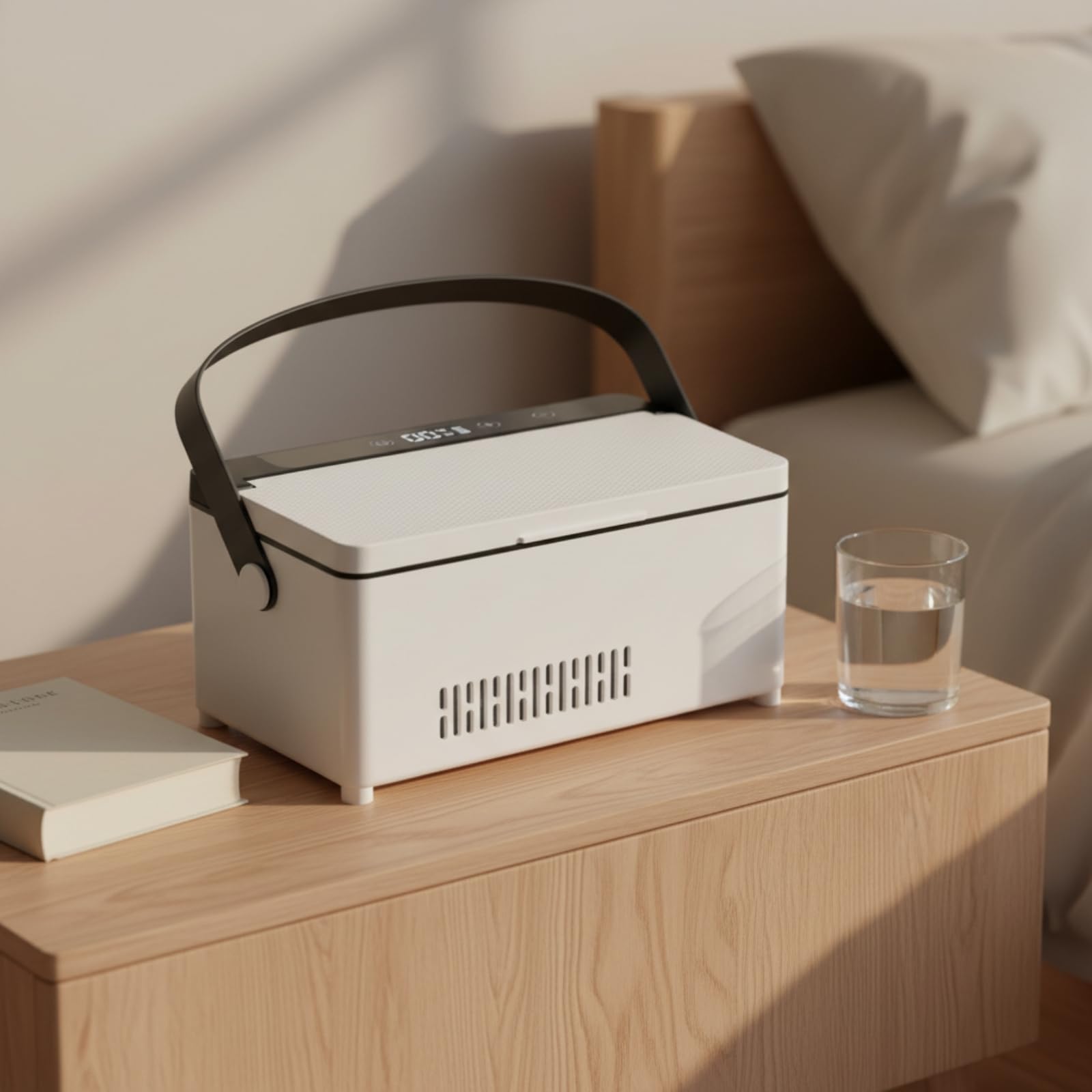 Baoblaze de Insulina Portátil Caja Térmica Refrigerador Mini Nevera con Pantalla de Control y Ajustes Instantáneos con Forro de Aluminio Carga Mediante USB