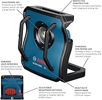 Vista 2 de BOSCH GLI18V-4000CN 18V Bluetooth LED Floodlight - 4,000 Lumens, Remote Control, Durable Metal Body, Adjustable Brightness & Long Runtime - Perfect