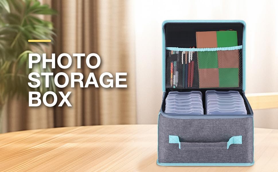 Photo Storage Box 5x7, Clear 18 Inner Extra Large Organizer AcidFree