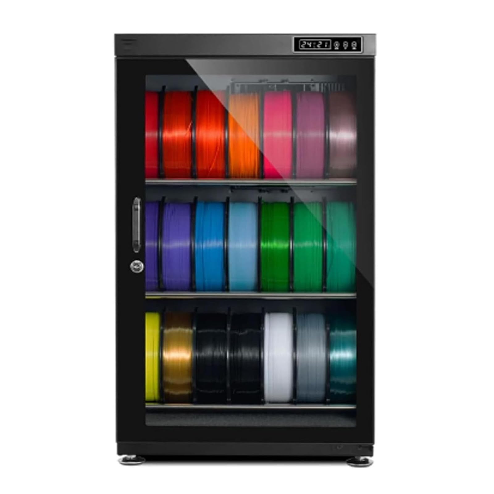 YXYLJOZ 3D Printer Filament Storage Box Air Tight Dry Box, Large Anti-Moisture Dry Cabinet Adjustable Rh15%-Rh60% Humidity Control,for Home Studio & 3D Printing Business (115l)