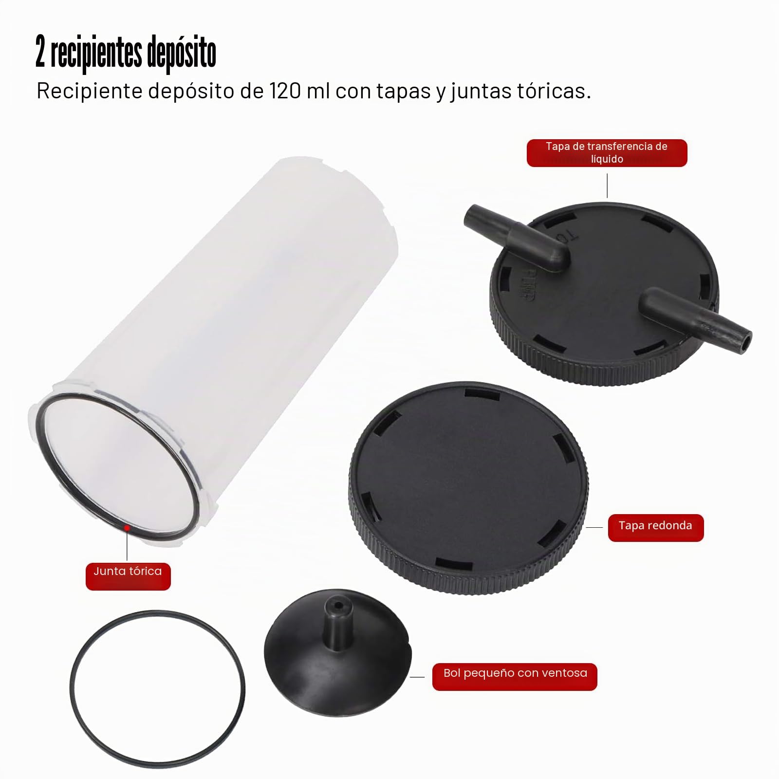 FreeTec 21PC Probador de Bomba de Vacío de Mano, Kit de Purga de Frenos con Medidor de Vacío, Adaptador y Estuche, para Vehículos Automotrices, Camiones y Motocicletas