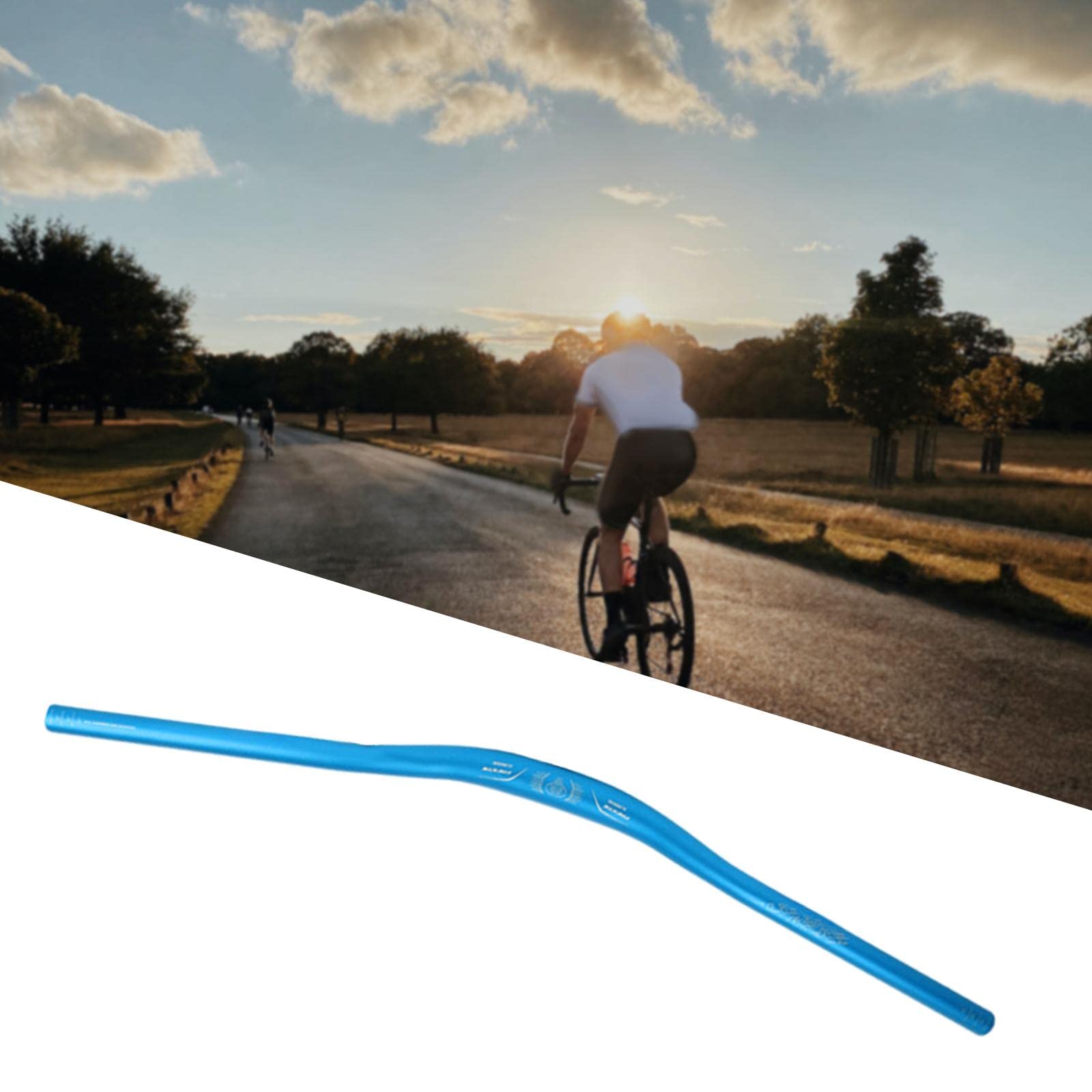 harayaa Long Guidon Vélo VTT Guidon Aluminium Alliage Barre Riser Contrôle Ergonomique Résistance Usure Adapté Loisirs Sportifs Course Terrain Accidenté