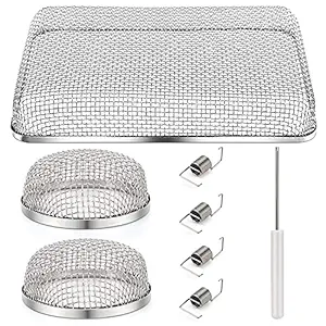 SYNTOUR RV Flying Insect Screen for Vents Stainless Steel Mesh RV Furnace Vent Cover Camper Heater Exhaust Screen Cover with Installation Tool (3 Pack)