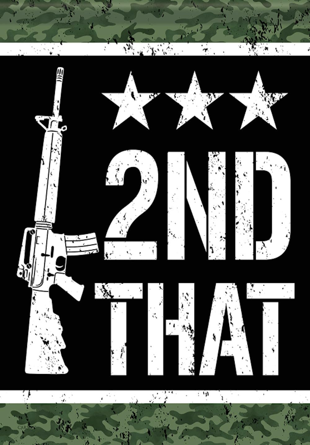 Carson 18" 'I Second That' 2nd Amendment Decor Garden Flag - Gun Rights Hanging Flag - Flag for Camo Decor