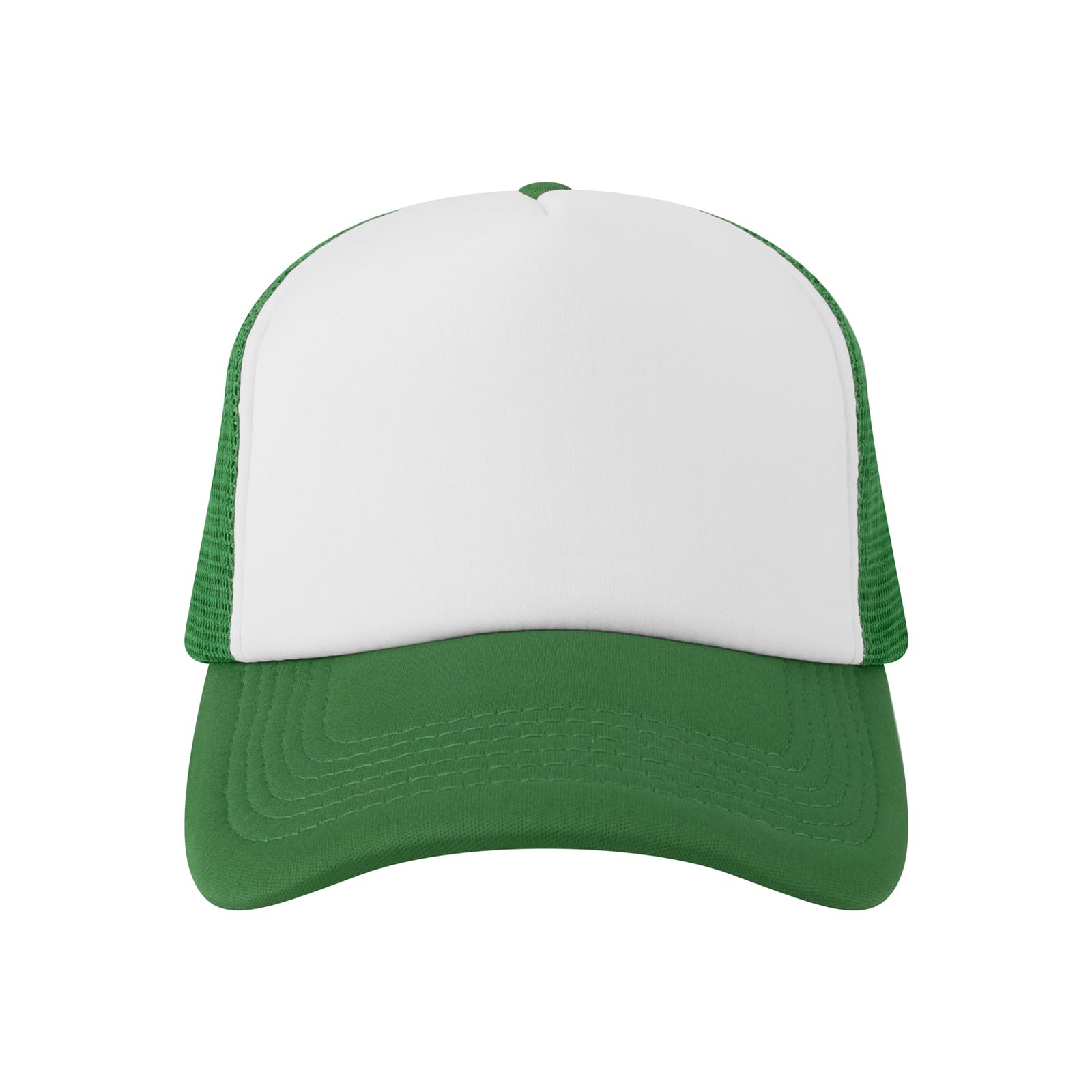 TOPTIE 5 Panel Foam Front Trucker Hat High Crown Mesh Back Snapback Cap