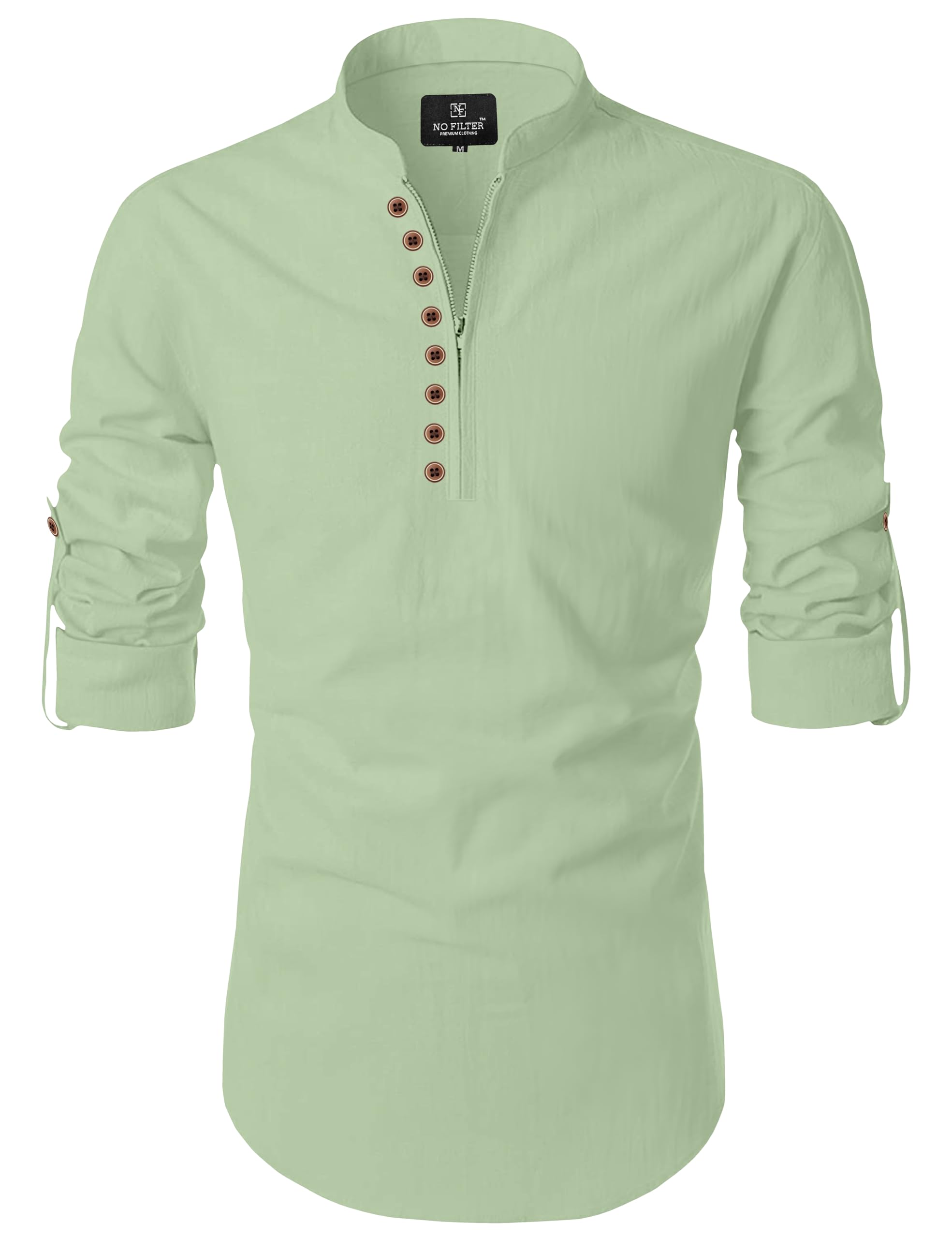 Mens Short Black Kurta with Chain Closure and Button Design in Cotton Blend Fabric Stylish Comfortable for Casual and Semi Formal Occasions-image-40