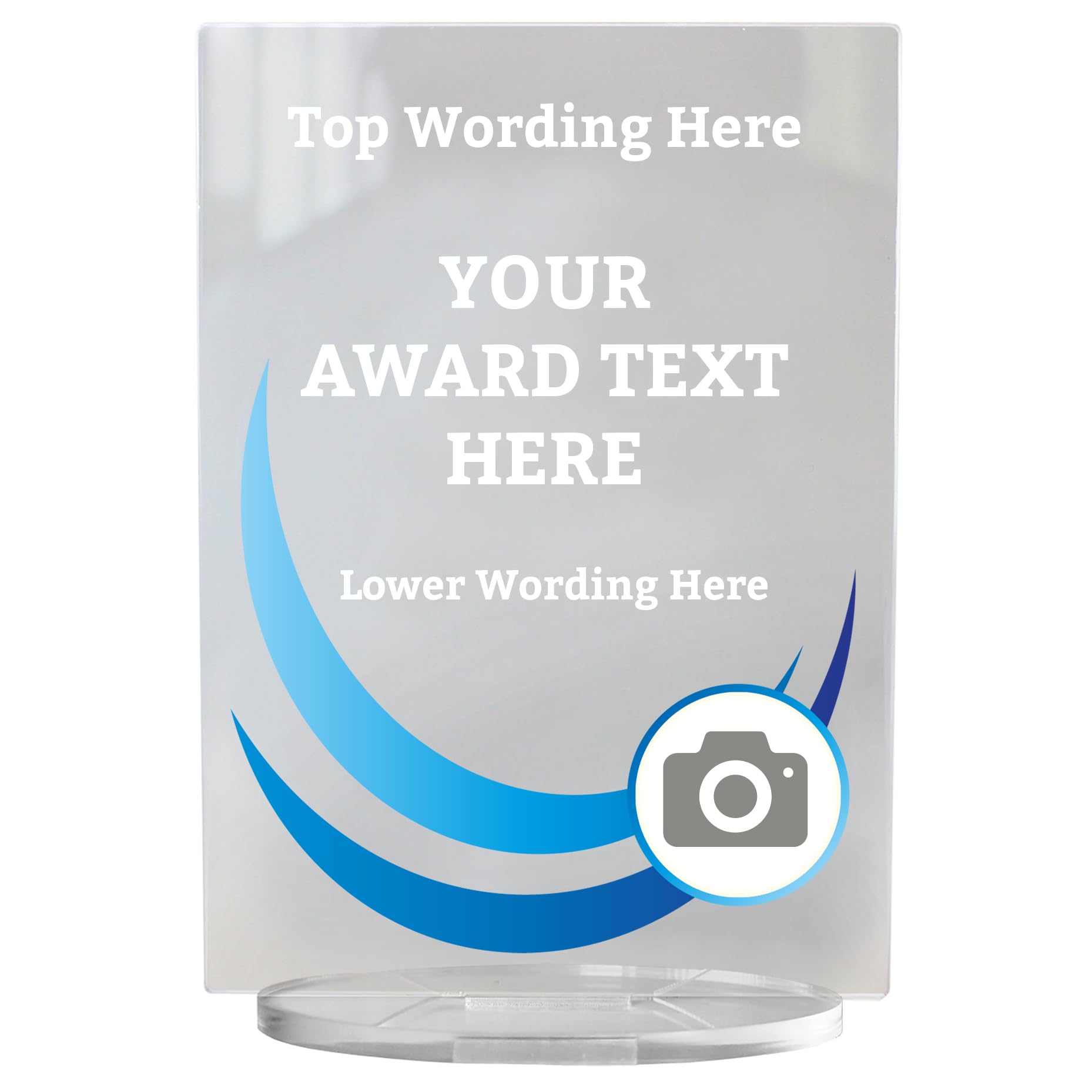 1 Personalised Customised Upload Your Own Image And Text Trophy Award Club Office Work Ceremony Acrylic Plaque Gift Acrylic Stand Holder 140mm X 100mm Primary Teaching Services