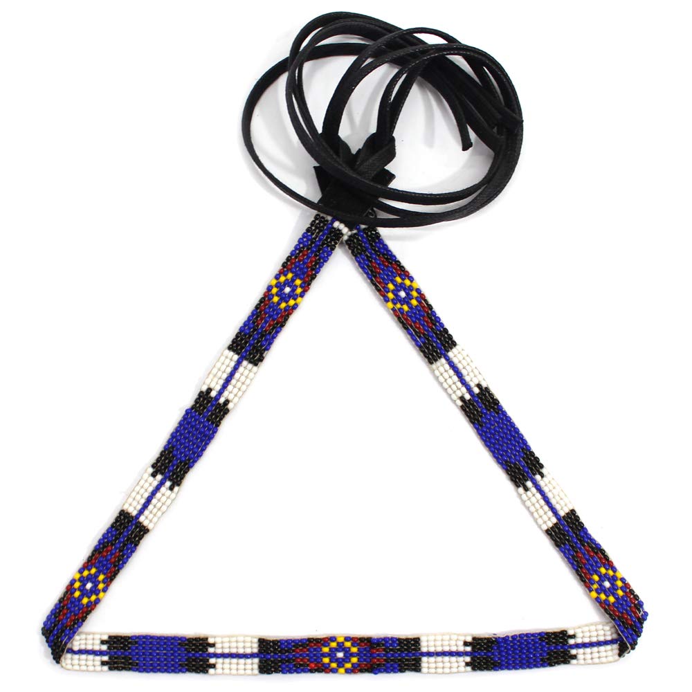 Cowboy Western Beaded Hatband Rodeo Style Handmade 1/2 inch Wide (H31SB1)