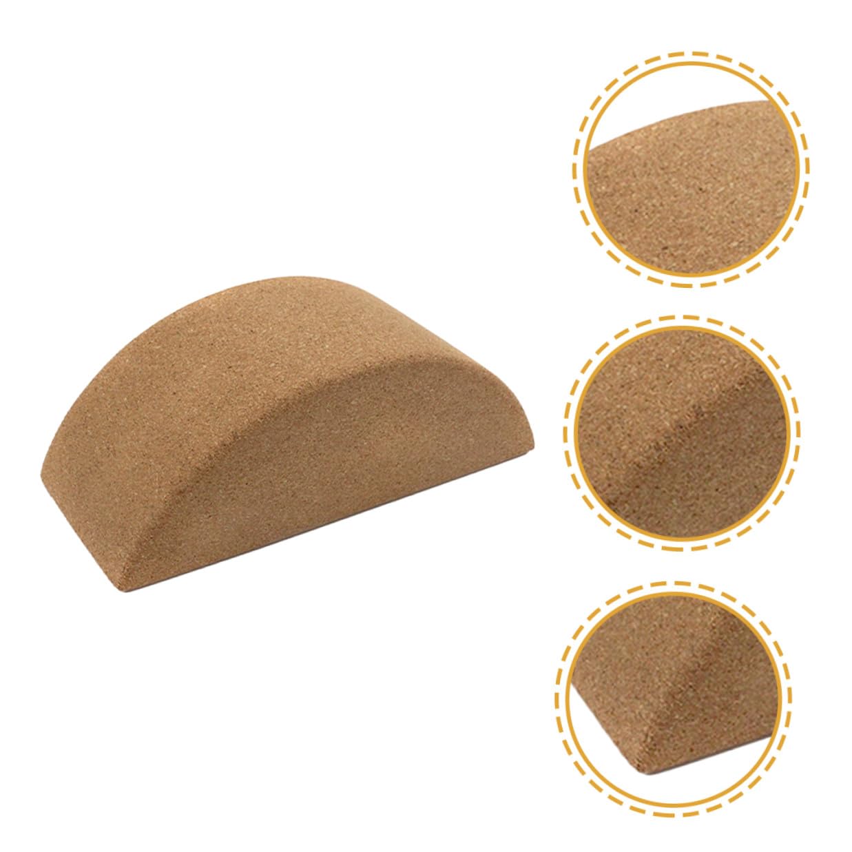 FOMIYES Bloque Equilibrado de Yoga Compacto de Corcho Natural Bloque de Yoga Antideslizante y Duradero para Entrenamiento Corporal Pilates y Equilibrio en Casa