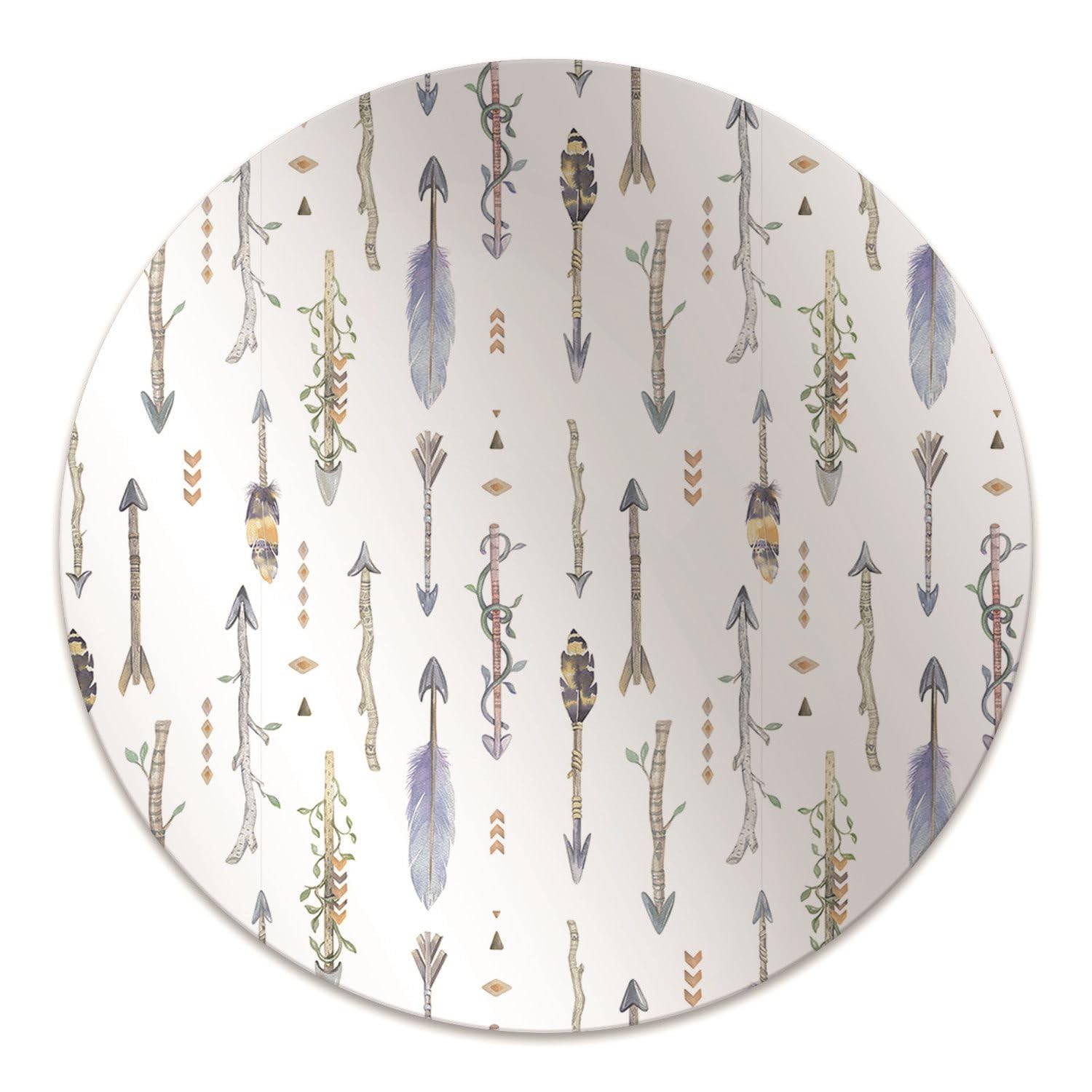 Tapis pour protection ø100 cm pour bureau et salon au style bohème chic