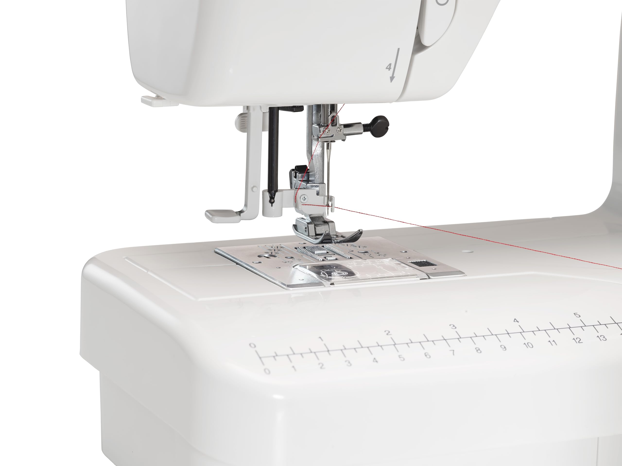 Elna Explore Macchina da cucire meccanica degli anni '320 con 19 punti con utilità, decorativa ed elastica, bobina di ricarica superiore contro la congestione dal design portatile con dimensioni del
