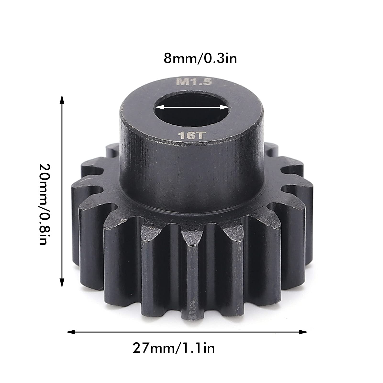 Ingranaggio motore RC, 3,175 mm (13-20T) ingranaggio motore 3,175 mm antiruggine durevole 32P pignone accessori per auto modello RC 1/10 (17-18T) modello auto accessori modello