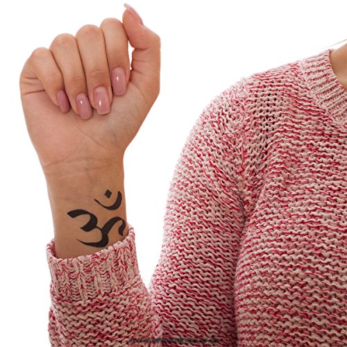 5 x Om Tattoo - Black Om Aum Symbol Tattoo Shiva Buddha India (5)