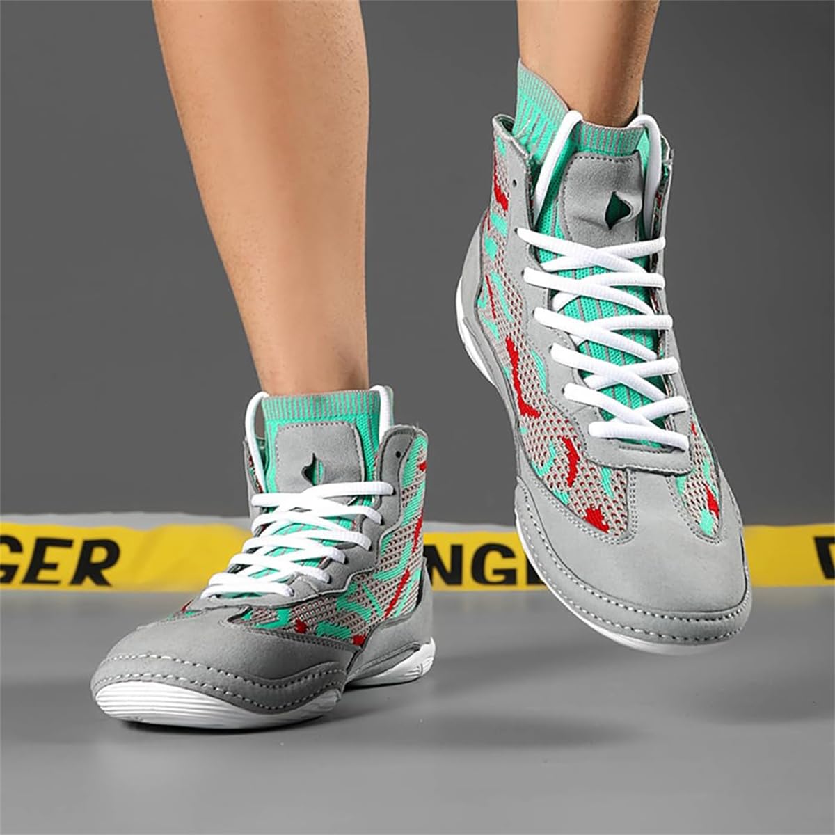 Zapatillas De Boxeo para Hombre Malla Transpirable Zapatos De Lucha Lucha Calzado De Boxeo Ligero Fitness Fitness Entrenador Atlético