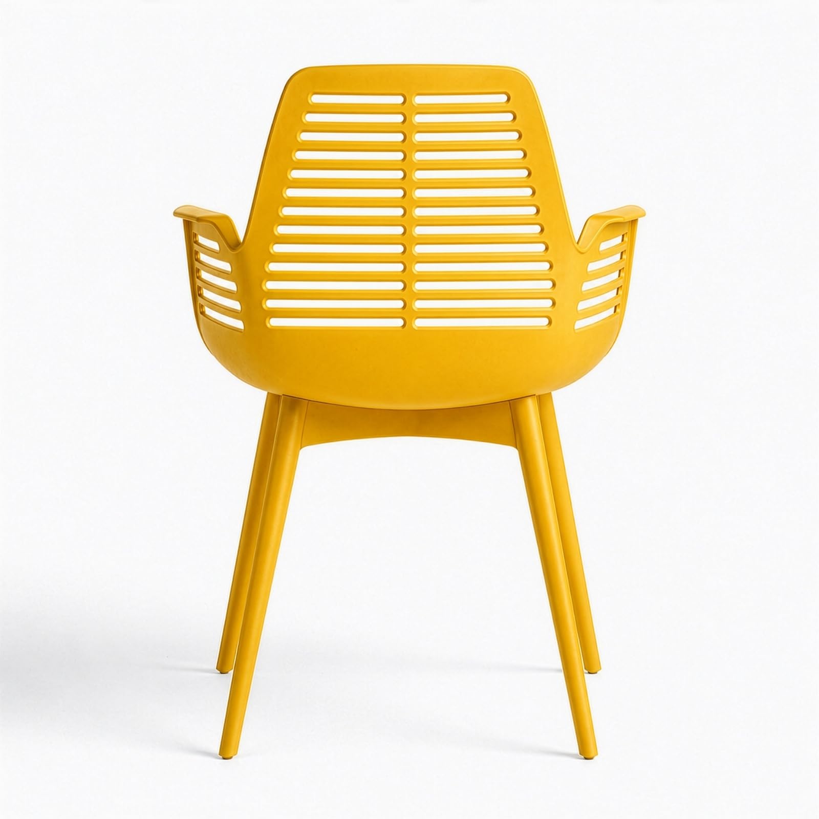 casa pura Chaise de Jardin Mayfield Jaune 1 pièce, Fauteuil Design avec Accoudoirs, Résine Polypropylène, Résistant aux Intempéries, pour Terrasse, Balcon, Patio et Intérieur, Charge jusqu'à 150 kg