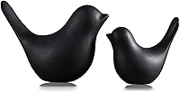 FANTESTICRYAN Black Bird Ceramic Statues - Nordic Modern Home Decor Ornaments for Living Room, Bedroom, Shelf, Office