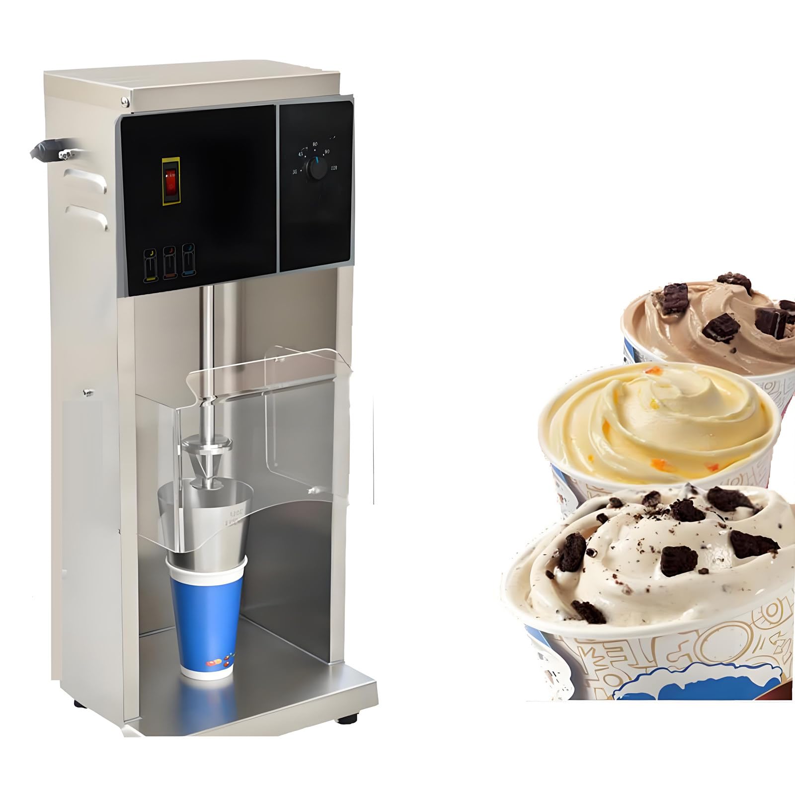 HCZKIUJY Commercial Ice Cream Machine, Yogurt Mixer, Suitable for Smoothies, Milkshakes and Ice Cream, Perfect for Cafes and Dessert Shops