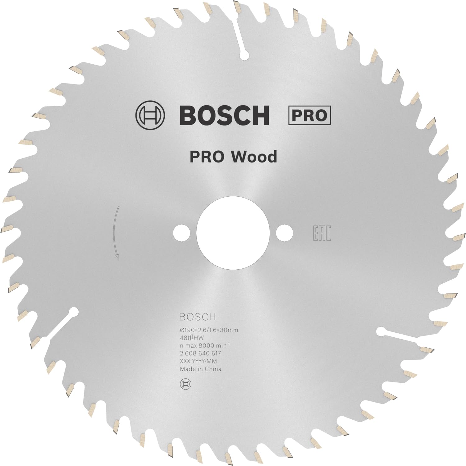 Bosch 1x PRO Wood Corded Kreissägeblatt für Handkreissägen (für Weichholz, Hartholz, Ø mm, Professional Zubehör kabelgebundene Handkreissägen)