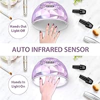Vista 19 de Easkep Lámpara de uñas LED UV – Secador de uñas de 86 W, luz UV para uñas, protección de ojos, lámpara UV para uñas de gel, esmalte de uñas de gel