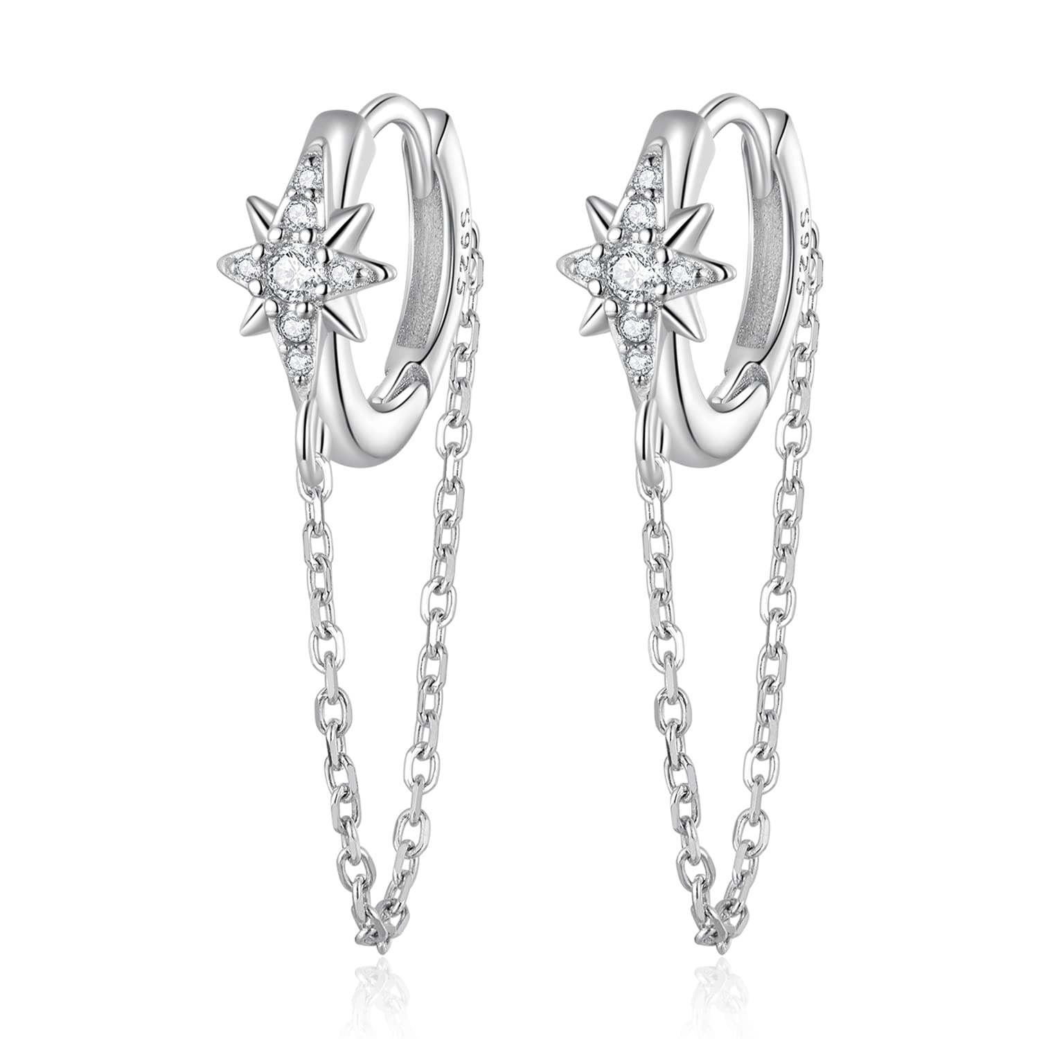 Quastenkette Tropfen baumeln kleine Creolen für Frauen Mädchen Männer Helix Knorpel Tragus Piercing Manschette
