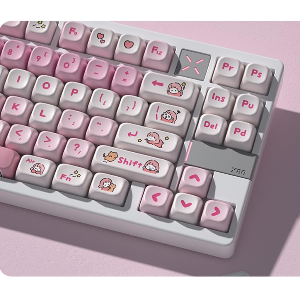 Leniwy motyw tematyczny 129 klawiszy nasadki klawiszy Dye Subbed Keycap do klawiatur mechanicznych