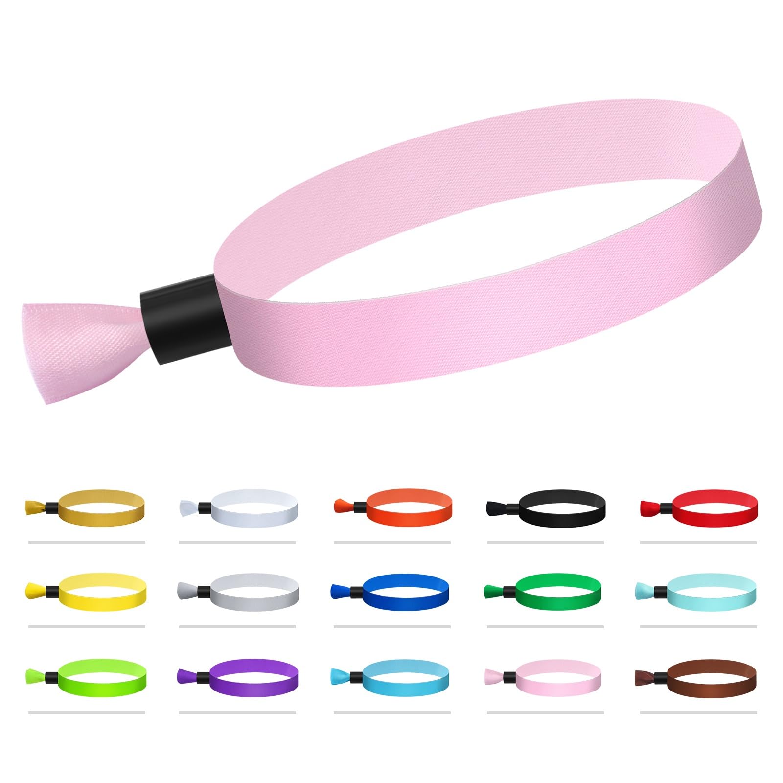 100 Pcs Cloth Event Wristband, Disposable Wristbands for Events, Colored Wristbands Events,for Lightweight Concert,Club Entrance Wrist Strap Party Wristband Event (Color : Pink)