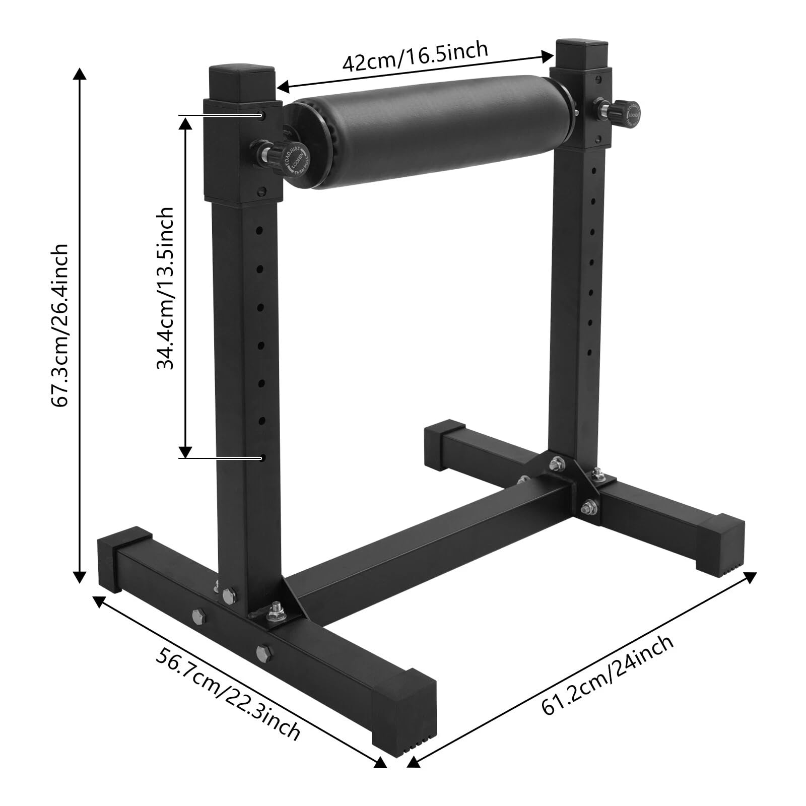 Multifunzionale Squat Rack e Squat Stand, regolabile in altezza con carico massimo 200 kg, per palestra in acciaio al carbonio