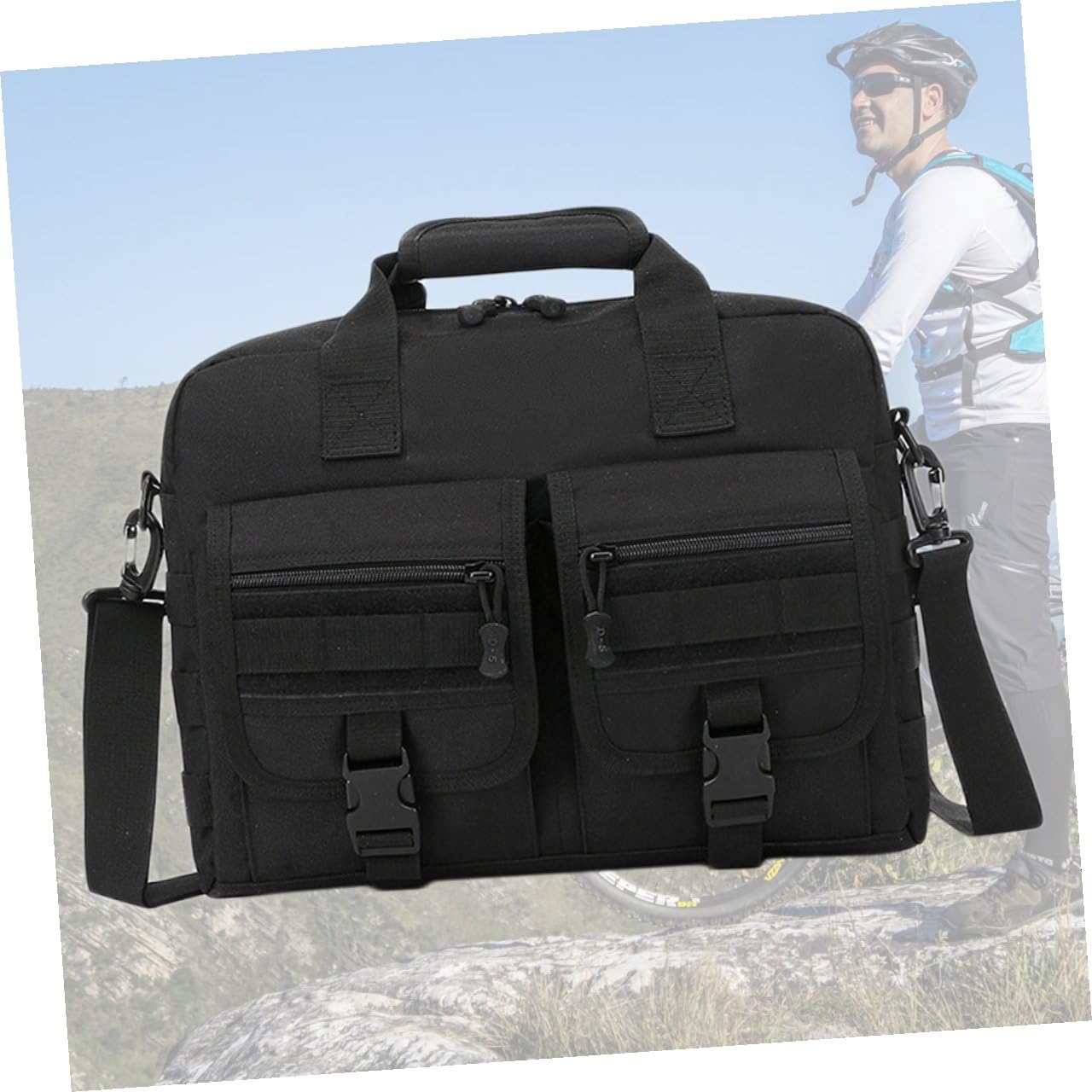 GALPADA Borsa Tracolla in Nylon Mimetico per Laptop Tasche Multiple per Cellulare e Auricolari Design Semplice e Pratico