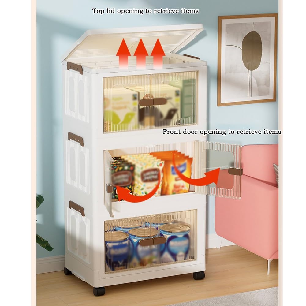 Klappschrank Kunststoff Schlafzimmer Lagerschrank Home Baby Kleidung Lagerung Mehrschichtige Snack-Aufbewahrungsbox