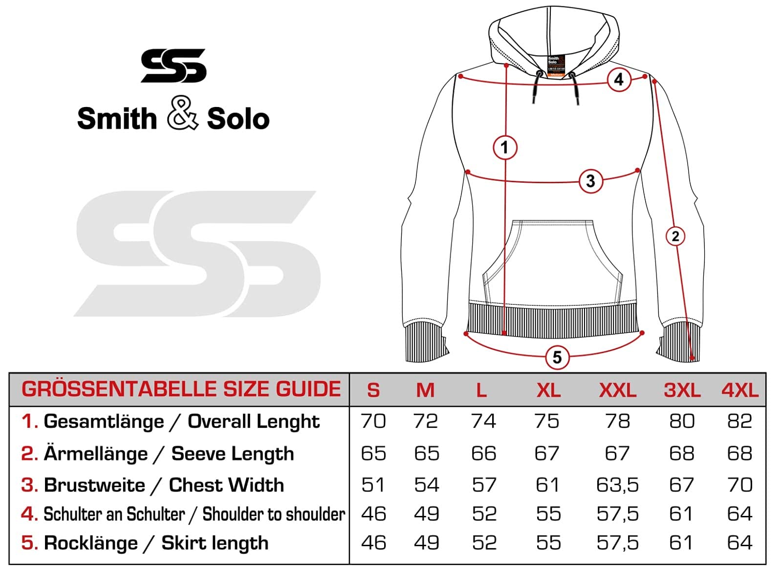 Smith & Solo Sweat a Capuche pour Homme, Sweatshirt col Rond, Manches Longues, Slim Coupe ​​, Hoody, Pull, Mélange de Coton de Haute qualité pour Homme