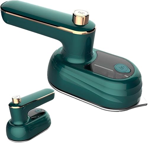 Tnfeeon Hierro de vapor de ropa de mano verde vaporizador portátil de ropa de viaje vaporizador húmedo seco doble uso pequeña ropa eléctrica máquina
