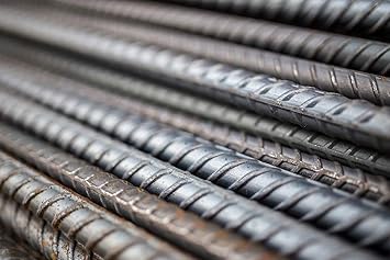 Concrete TMT Reinforcement Rebars Cut to Precise Length in Variable Sizes (12, 10mm x 24in.)