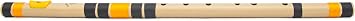 Radhe Flutes | G Natural Left Handed Base Bansuri | Black & Orange| Tuned With Tanpura A=440Hz | PVC Flute + Hindi & English Flute Lessons