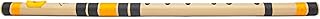 Radhe Flutes G Natural Left Handed Base Bansuri Black & Orange Tuned With Tanpura A 440Hz PVC Flute + Hindi & English Flute Lessons