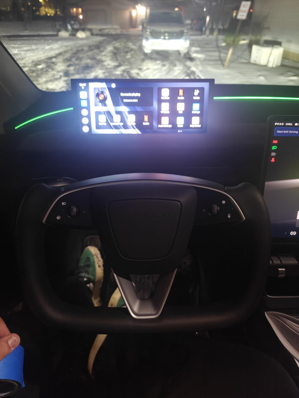 Tesla Model Y Juniper Yoke Steering Wheel | Refreshed Nappa Leather Heated | Ergonomic Design (2026+)