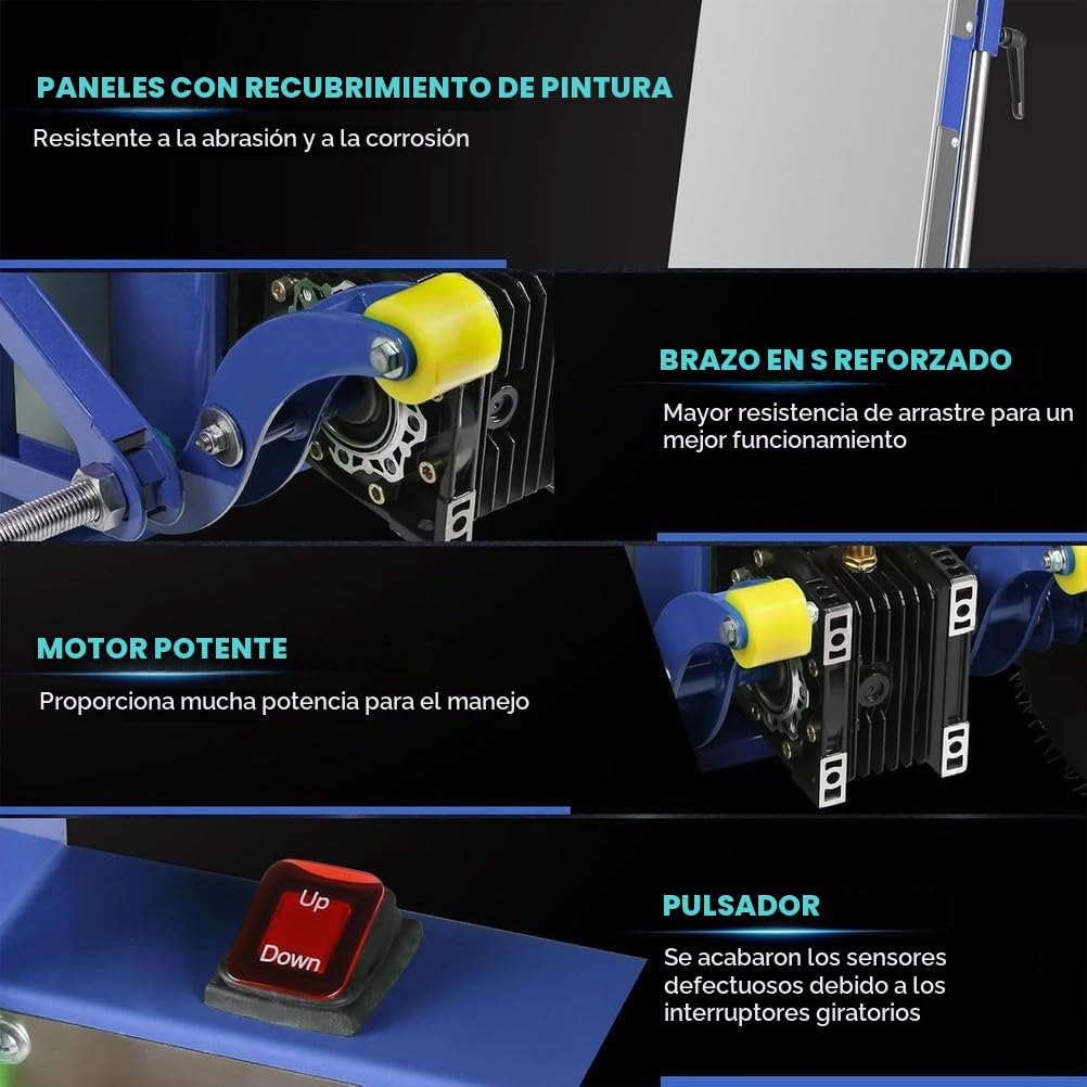 Genérico Subida De Escaleras EléCtrica Carretilla De Mano De Carga De 400kg Carretilla MóVil para Subir Escaleras De Servicio Pesado con Li-BateríA para Distribución LogíStica Almacén