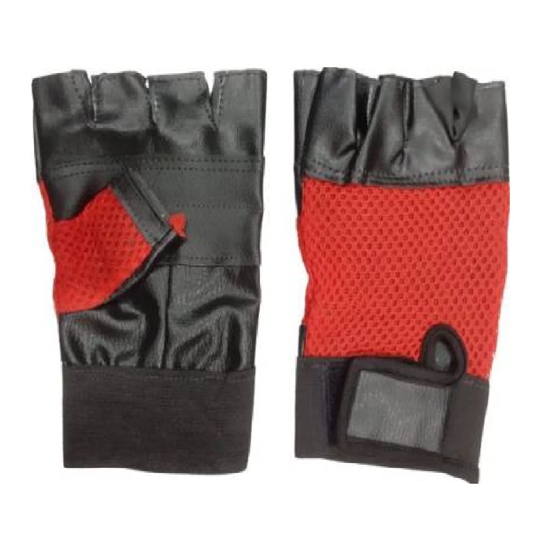 Spanco Red Color Leather Gym Gloves for Weight Lifting and Exercise for Men Gym & Fitness Gloves (B08XXHDFP7) Amazon Price History, Amazon Price Tracker
