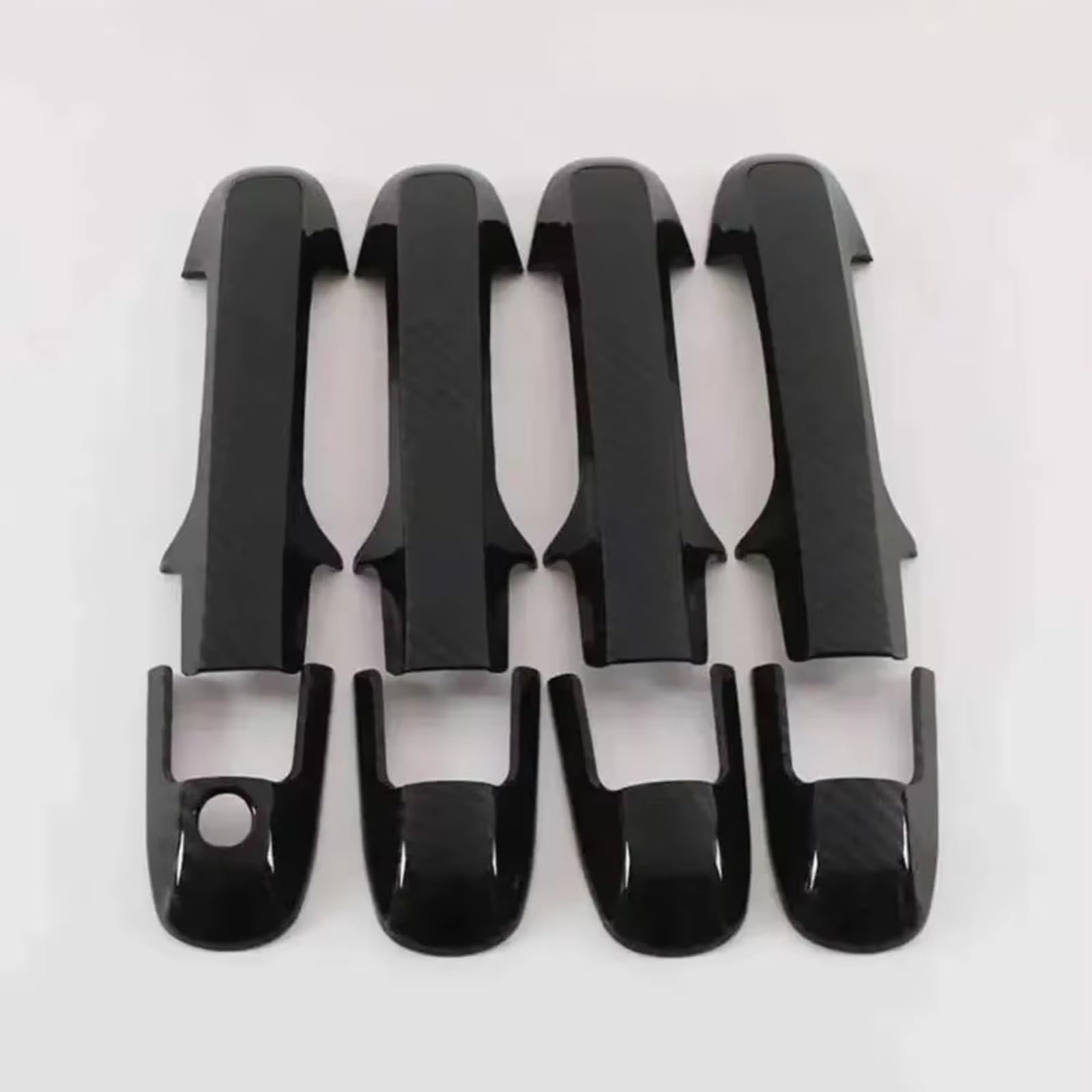 FVOIRSS Outer Door Handle Compatible with Accord for Sedan 2003 2004 2005 2006 2007 Car Side Sticker Door Handles Covers Trim Accessories Protect Decoration(Black)
