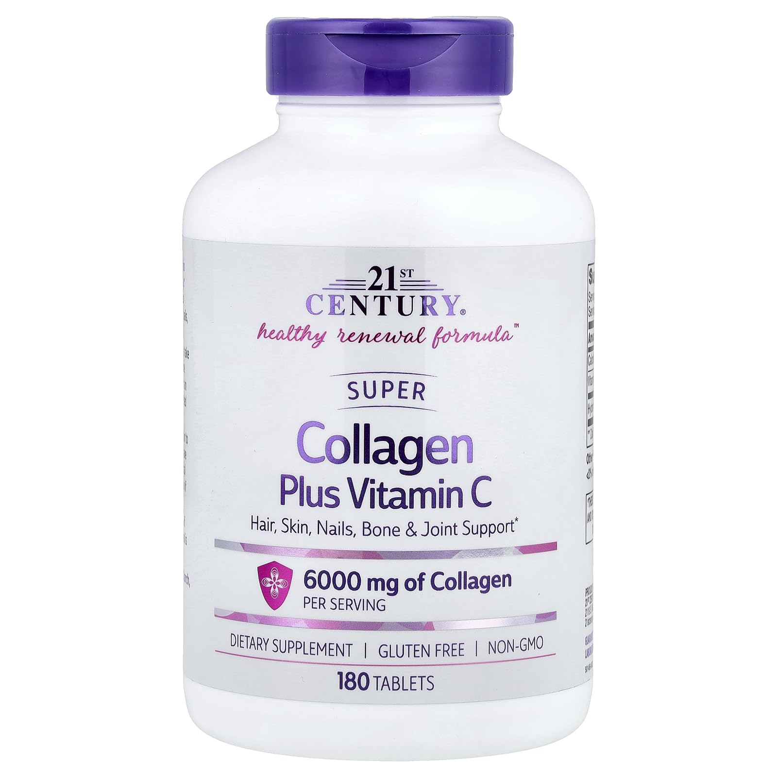21st Century Super Collagen Plus Vitamin C Tablets, 180 Count