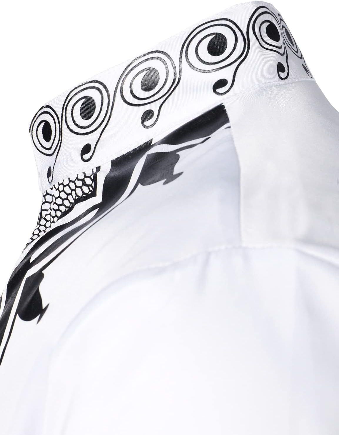 LucMatton Men's Dashiki Shirt Suit African 2 Piece Set Metallic Foil Stamping Mandarin Collar Outfit - Image 5