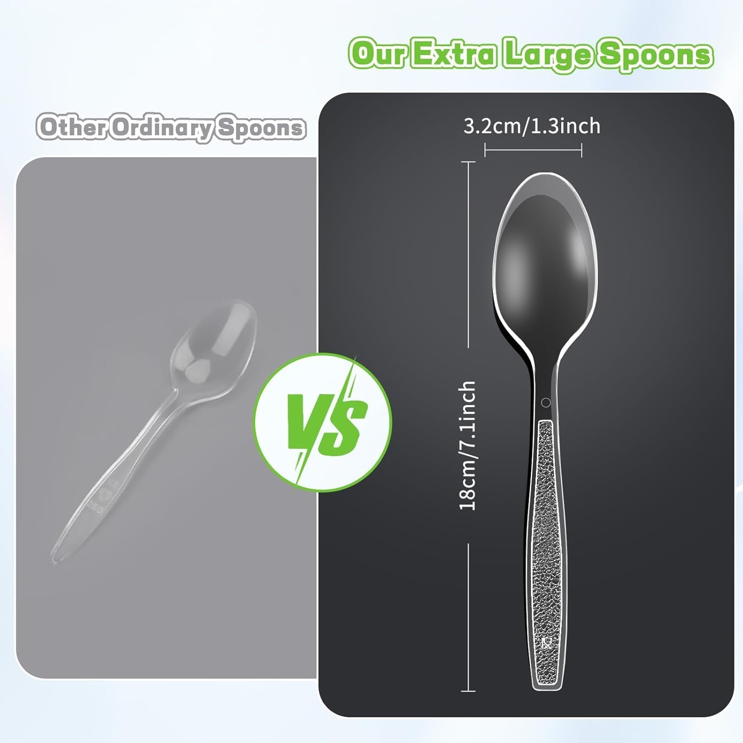 360 Count Extra Plastic Silverware Heavy Duty, 120 Forks, 120 Spoons, 120 Knives, BPA-Free&Heat Resistant Clear Plastic Utensils Bulk, Plasticware Set, Premiun Disposable Cutlery for Party Use - Image 4