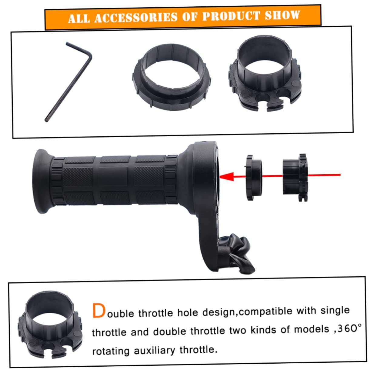 TOPBATHY 2.1a Cargador Usb Motocicleta Puños Calefactables Voltímetro Mango Tpu Resistencia Al Desgaste