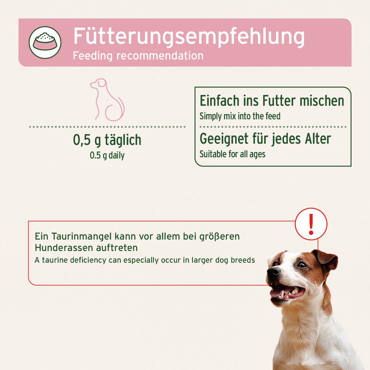 AniForte Taurin für Hunde 100g - 100% rein, Aminosäuren unterstützen Abwehrkräfte & Zellstoffwechsel, zur Erhaltung von Herzfunktion & Herzkreislaufsystem