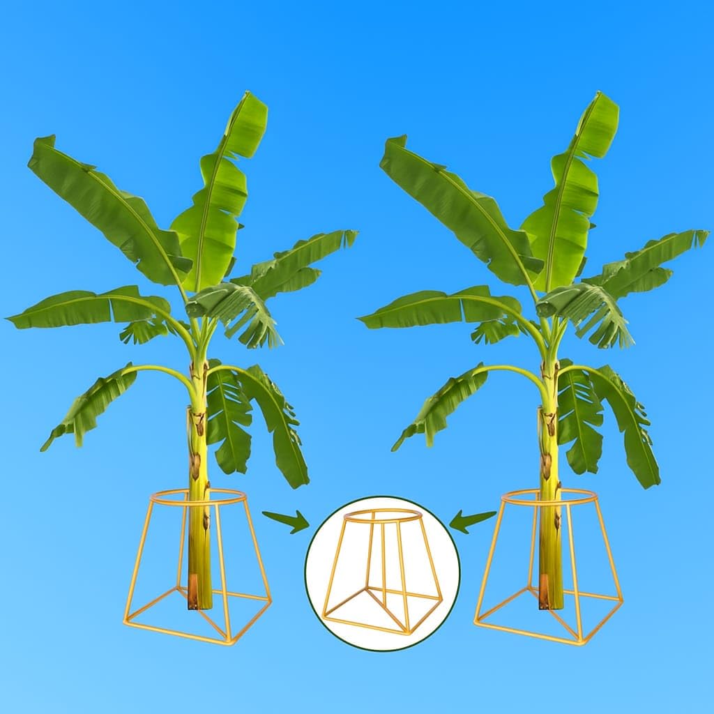 FUNTEREST Banana Plant Stand for Pooja & Mandir Decor, Rust-Resistant Durable Metal Stand for Banana Stems, Leaf Holder for Temple, Home Festival Diwali Navratri Decoration Use (Gold - 2 Pcs)-image-24
